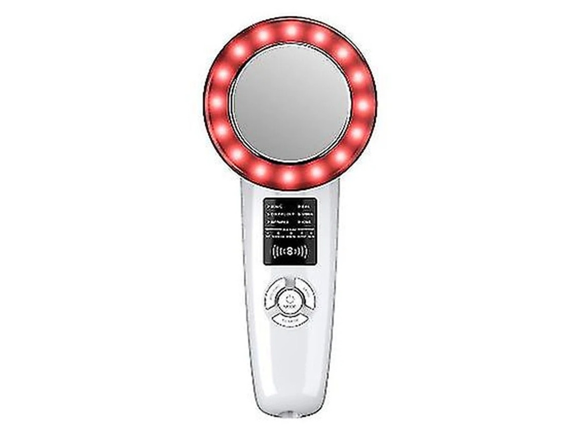 Máquina de cavitación Máquina ultrasónica para tensar la piel Vibrador Ems Masajeador portátil con luz LED roja y azul YIZHOOD