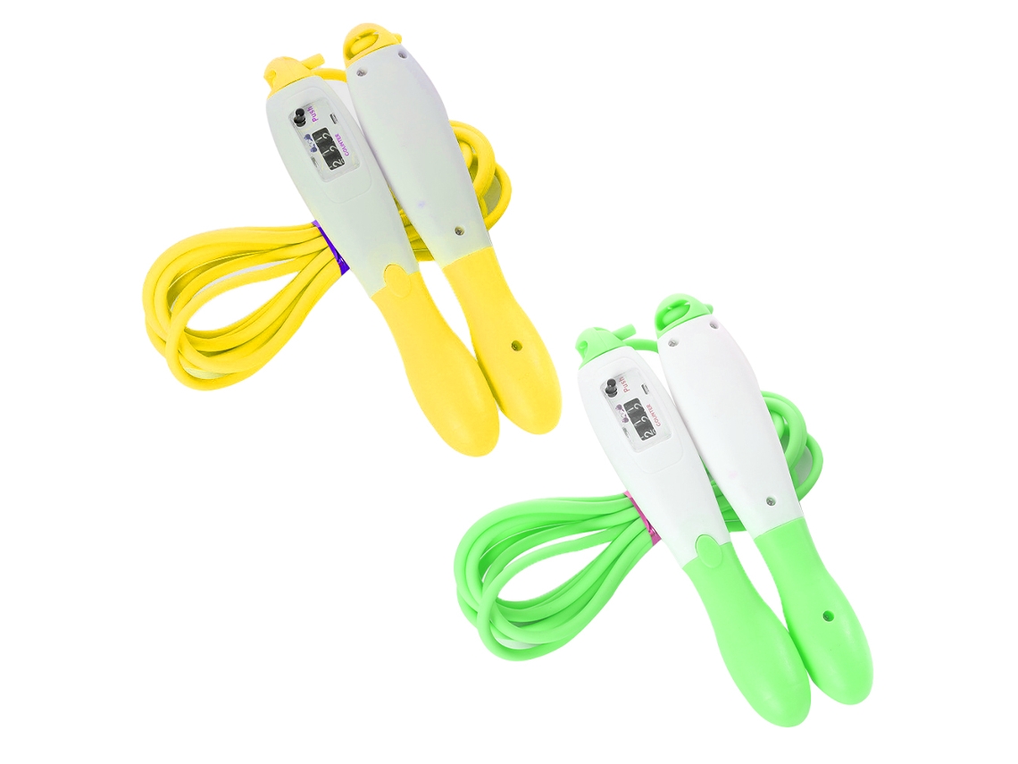 Cuerda para saltar antienredos con contador, 2 piezas para ejercicio y fitness
