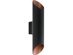 EGLO Lámpara LED de pared para jardín Agolada negro 2x3,7W