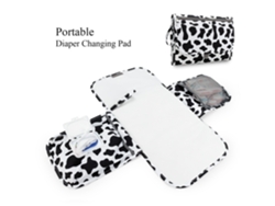 Bolsa cambiadora portátil para bebé, impermeable, plegable, de viaje (líneas de leche)