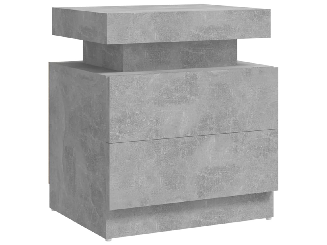 Mesita de noche Derivatives Madera Cemento Gris MAISON EXCLUSIVE (45x35x52 cm)