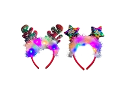 Diademas navideñas LED, sombrero de reno luminoso para festivales NEVEANCE