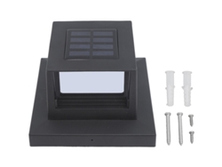 Poste Cuadrado Para Valla Exterior Con Luz Led Solar Para Iluminación Parental.