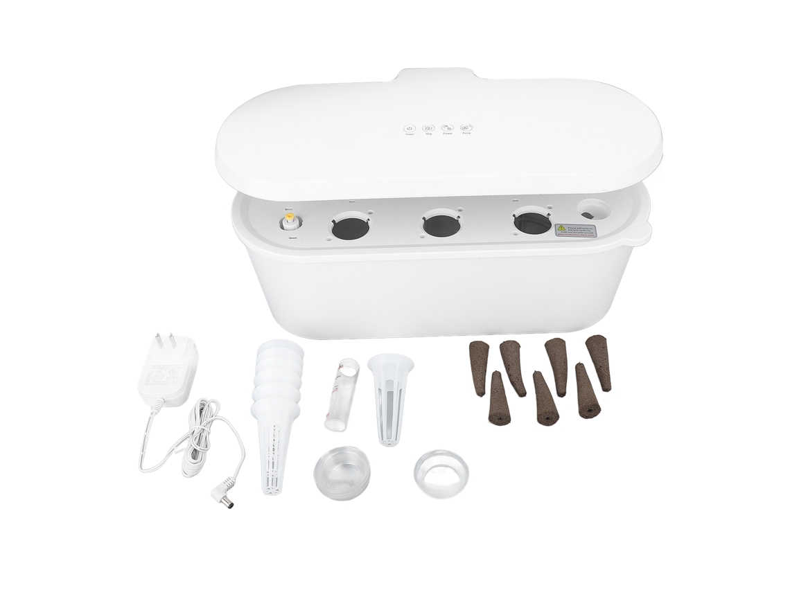 Kit de cultivo hidropónico inteligente para interiores con LED, 100-240 V.