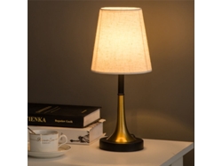 Luz Mesa Cabeceira, Tecido Metálico, Adequada Escritório Quarto Sala, 38cm Altura, 16cm Largura
