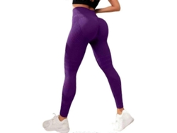 Leggings Anticelulitis 3d De Cintura Alta Levanta Glúteos Control Abdominal Para Gimnasio Xxl Púrpura Oscuro