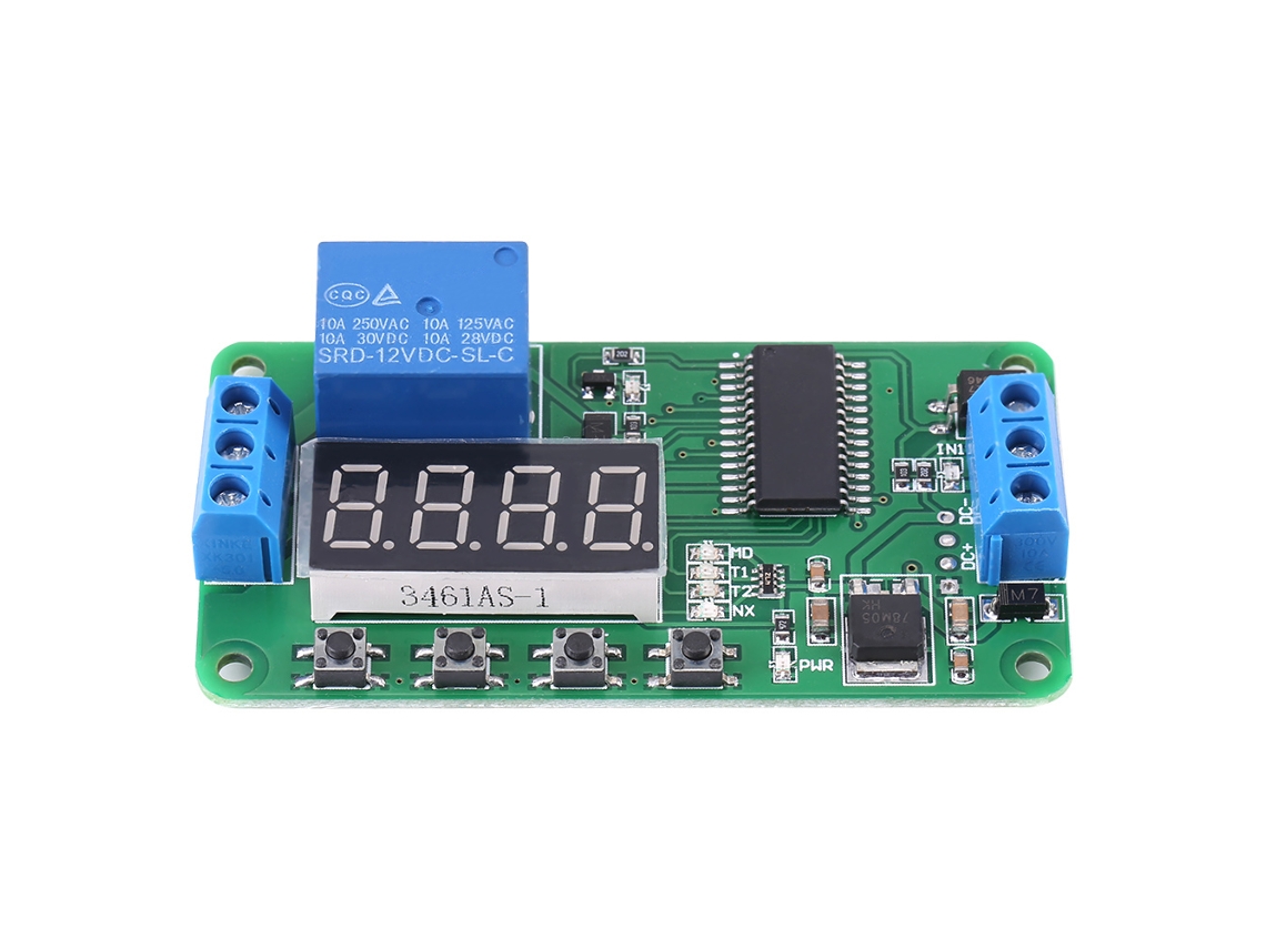 Yncm2026-módulo Controlador Relé Retardo 1 Canal Dc 12v Multifunción Interruptor Timer Led Plc