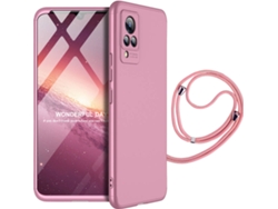 Funda Vivo V21 5G Slim Armor 360º con Cordon Rosa