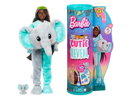 BARBIE Cutie Reveal Serie Amigos de La Jungla Elefante