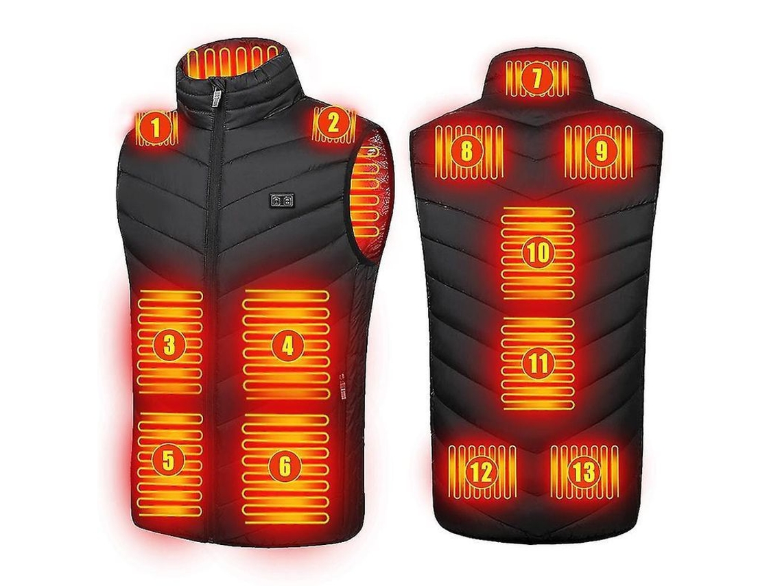 2026-chaleco Calentador Hombre 13 Zonas Carga Usb Chaqueta Inteligente Sin Mangas Anticongelación Invierno