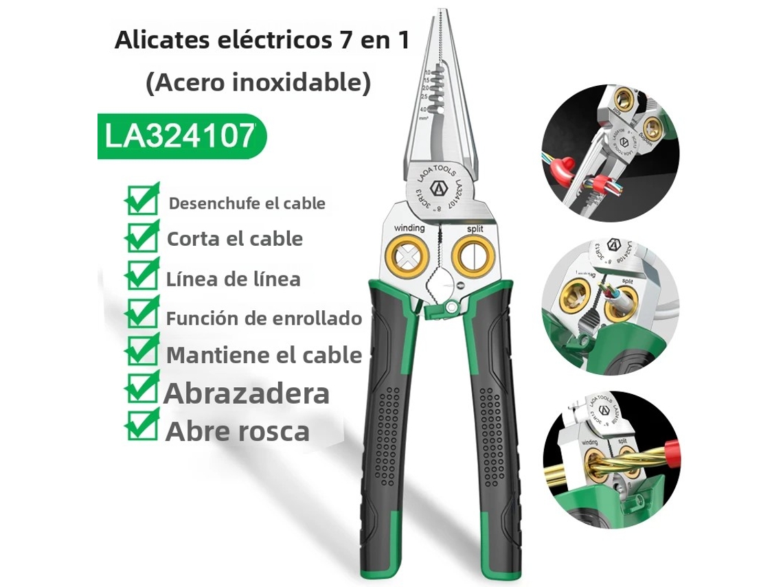 Pelacables Y Cortador Multifuncional De Acero Inoxidable Con Diseño De Punta Puntiaguda.