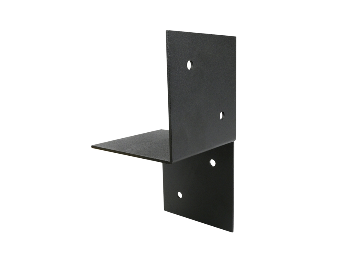 Soporte De Pared Negro Para Vigas De 9 X 9 Cm Derecho Pieza Wovar