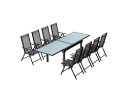 Conjunto de Jardín CONCEPT U Brescia (Gris - Aluminio - 270x90x76 cm)