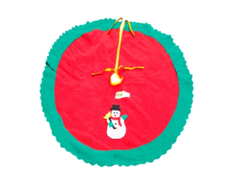 Falda de árbol de arpillera de Navidad, estera de árbol decorada para interiores y exteriores, vacaciones de Navidad (estilo 3)