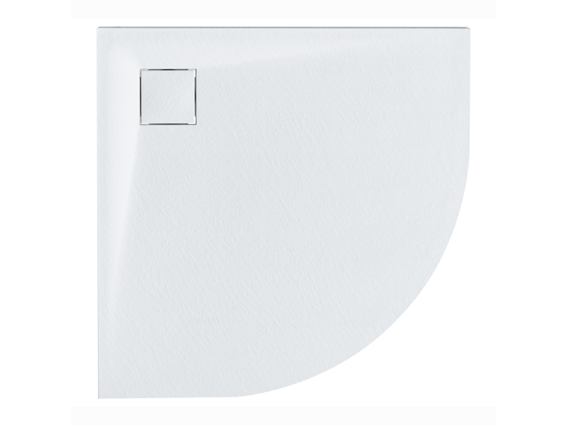 Plato de ducha Beliani Paron de material SMC blanco 80x80x3