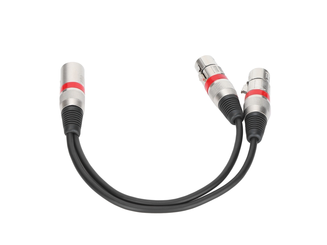 Cable Divisor En Y Jorindo Jd6067 De 0,3 M Con Conectores Xlr Macho A Dos Conectores Xlr Hembra