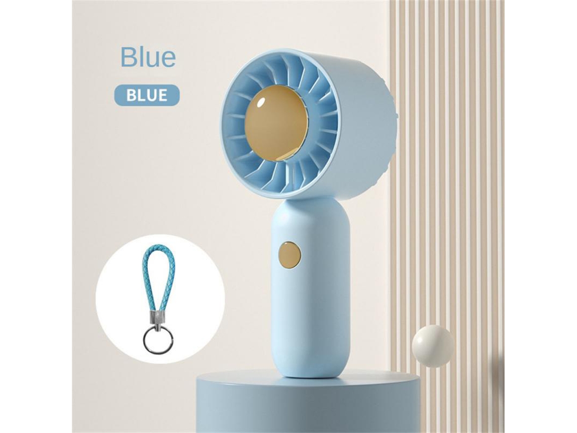 Mini Ventilador De Mano (azul), 3 Velocidades, Batería Recargable De 500 Mah, Te Mantiene Fresco Este Verano.