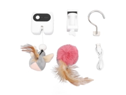Juguete interactivo de peluche para gatos, para colgar en interiores, elástico, recargable, automático, juguete para gatos
