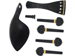 Kit De Reparación De Violín Que Incluye Cordal, Clavijas, Mentonera Y Botón...