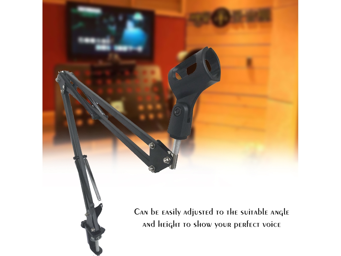 Soporte De Micrófono Cantilever Desmontable Ajustable Con Pinza Para Mesa Y Pared, Brazo De Suspensión Clip