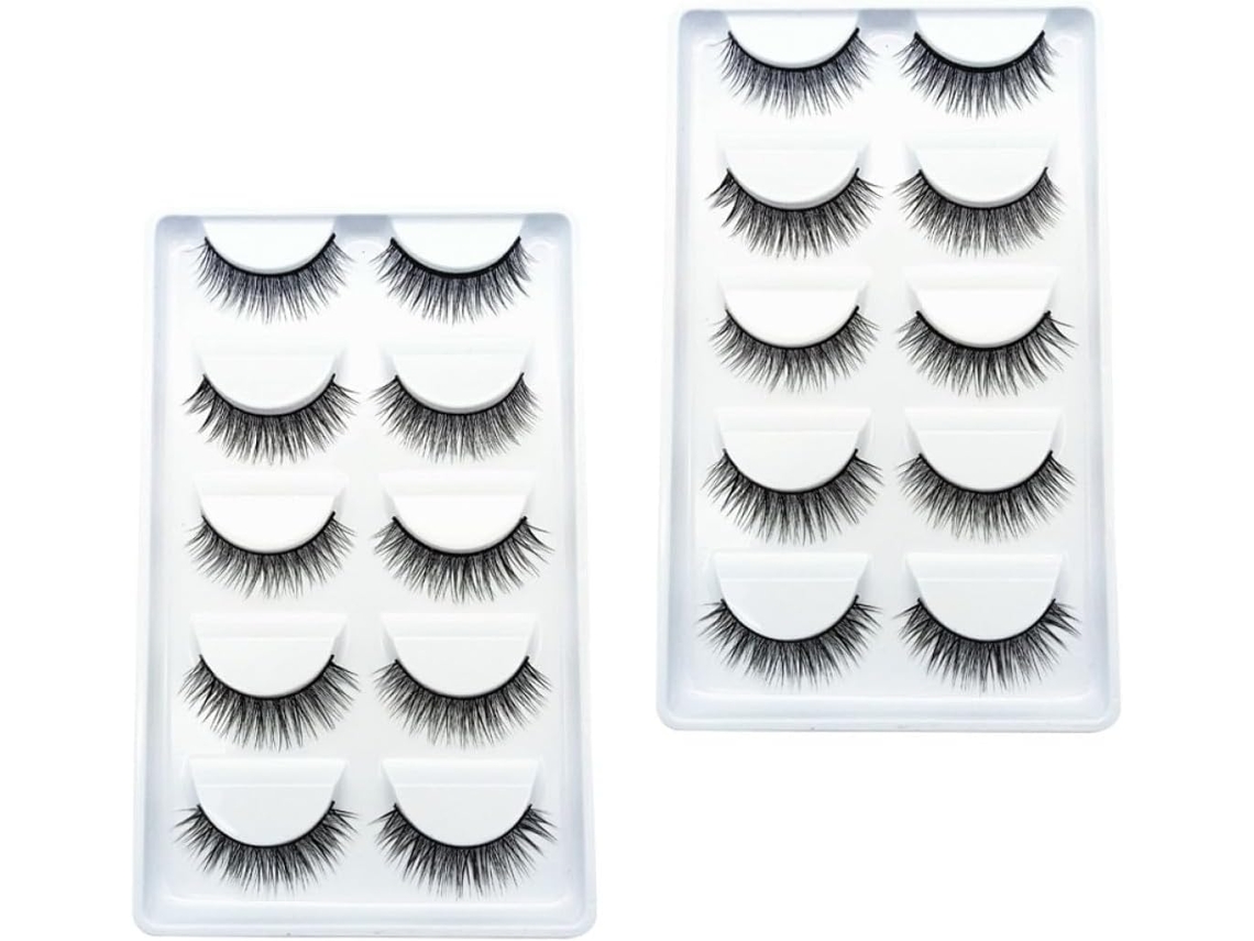 Pestañas Postizas Naturales Y Realistas, 10 Pares, Longitud Media, Para Niñas, Maquillaje Diario Y Para Ocasiones Especiales.