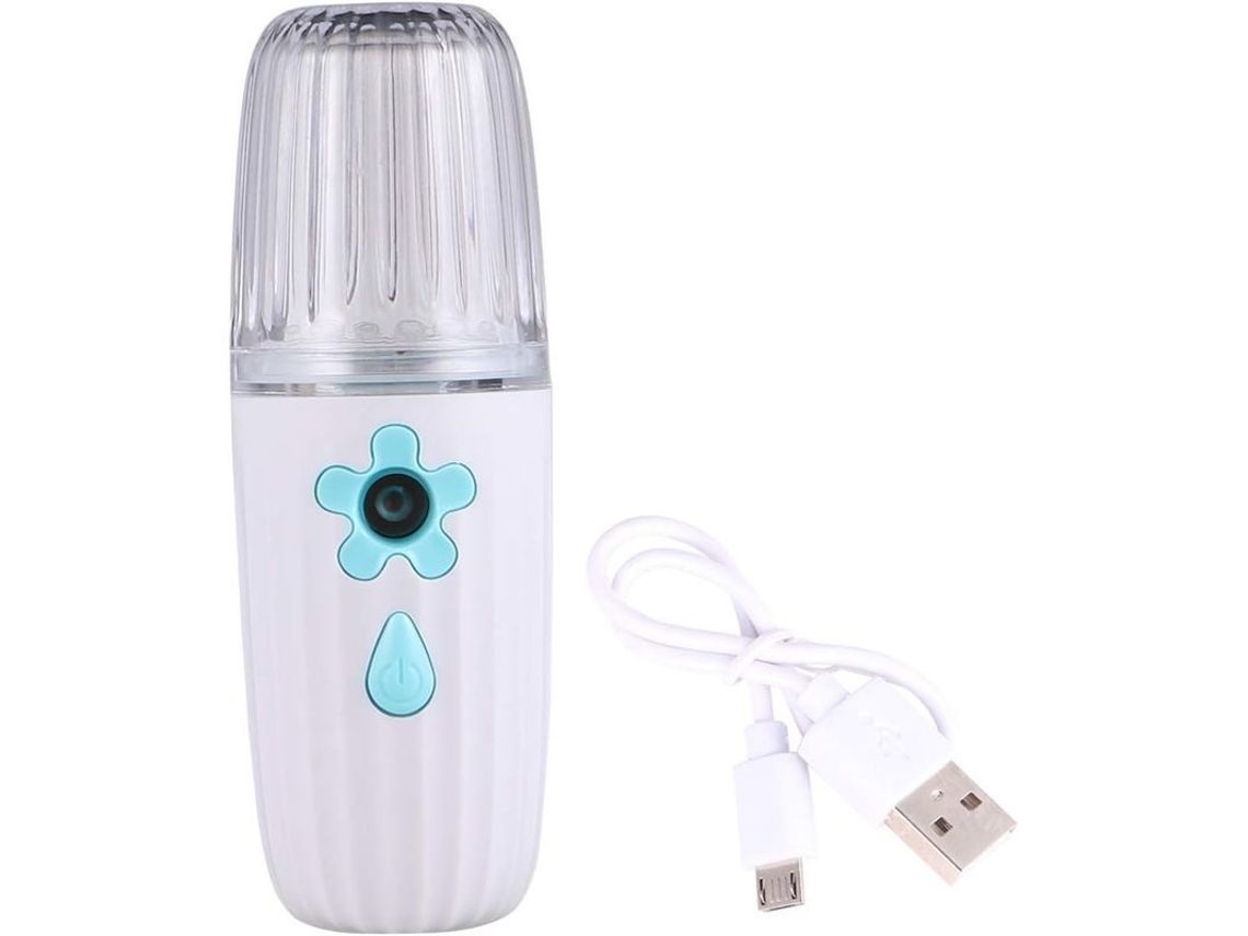 Spray Facial Nano Portátil, Hidratación Rápida, Carga Usb, Blanco