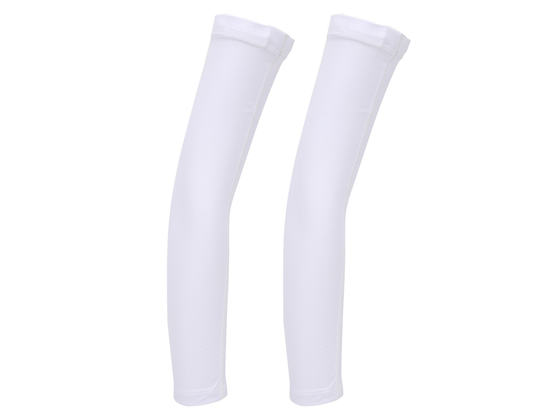 2026-mangas De Brazo Elásticas De Poliuretano Protectoras Solar Para Ciclismo Verano Blanco Talla L