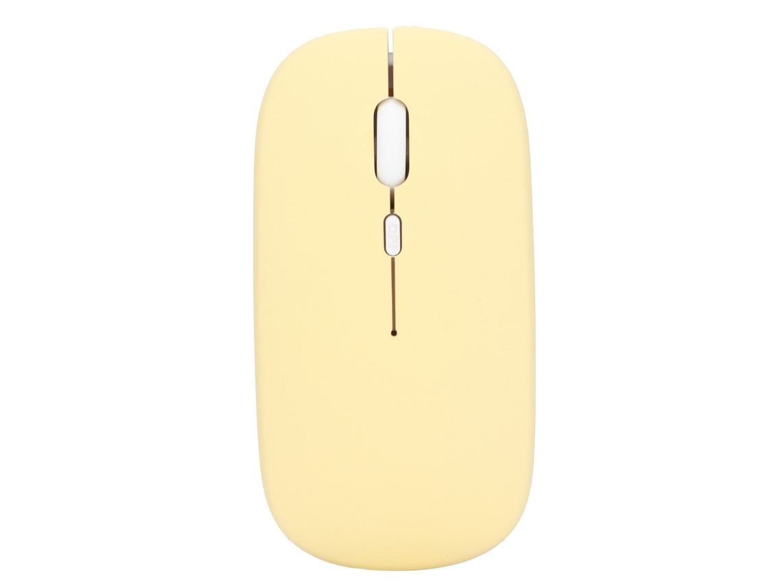 Rato Sem Fio Mudo Ultra Fino Portátil Para Gaming E Escritório Acessórios De Computador Amarelo