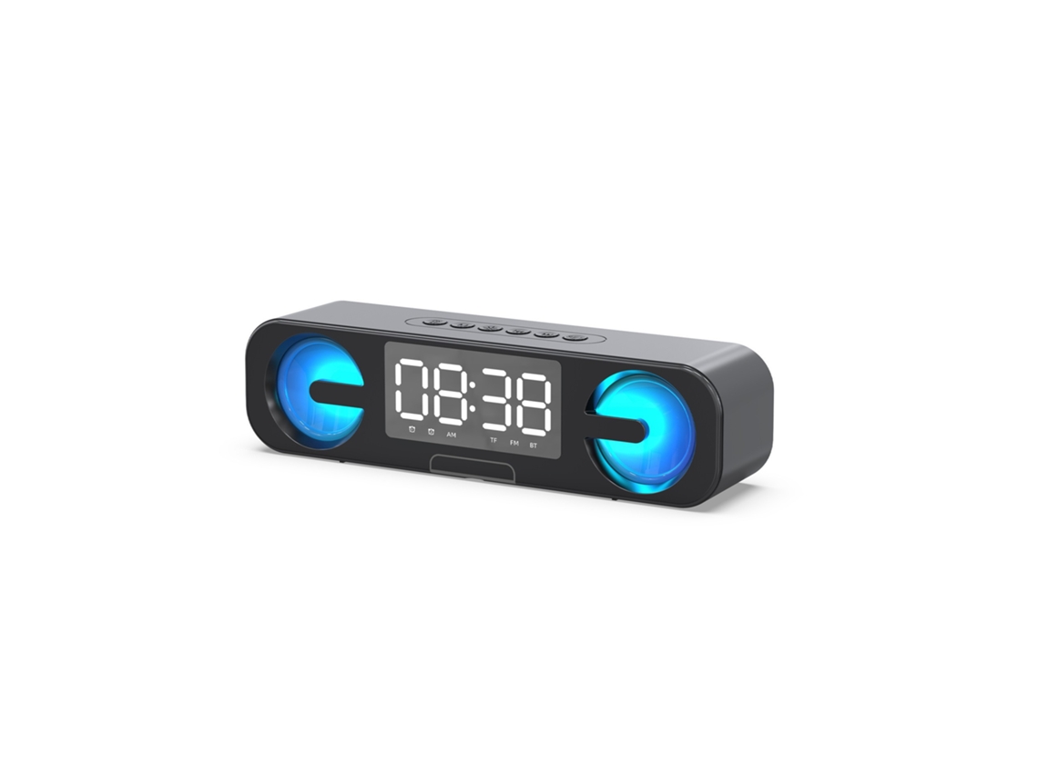 (negro) Altavoz Bluetooth Rgb De 10 W Con Función De Despertador Inalámbrico