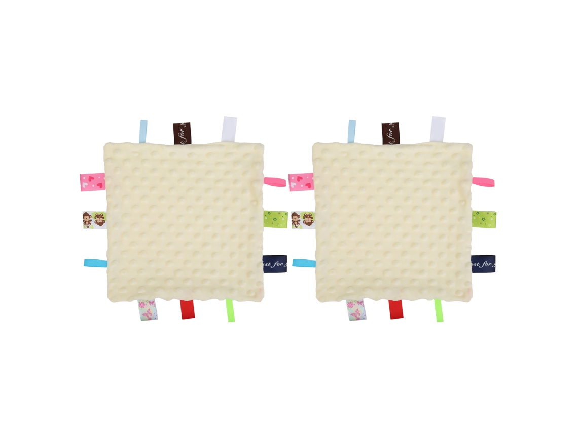2 Mantas De Seguridad Para Bebé, Toalla Suave Y Cómoda De Felpa Color Beige.
