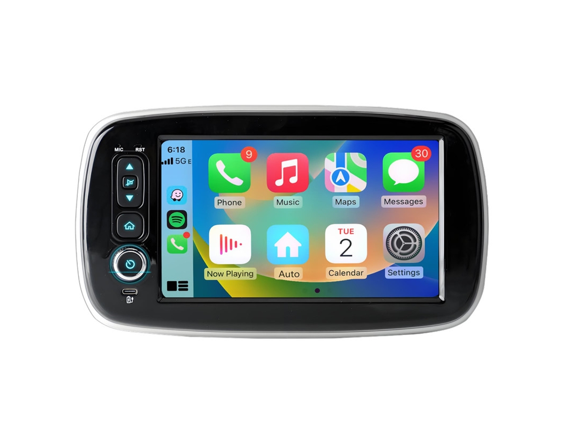 Gps Rádio Android Auto E Carplay Sem Fios Para Benz Smart Fortwo/forfour 453 2014 2022 8 Ips, Gps, Dsp, 2gb64gb