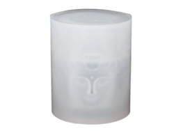 Molde de silicona para cera con forma de Buda de 4 caras, libre de BPA, para bombas de baño caseras (Jabones)