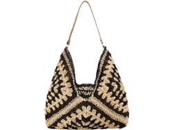Bolsa De Ombro Feminina Em Tecido Trançado, Ideal Para Praia, Viagens, Passeios Casuais E Estilo Hobo.