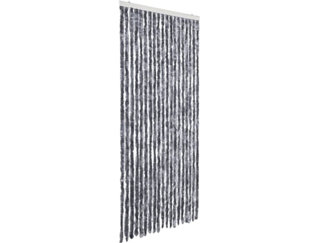 vidaXL Cortina mosquitera de chenilla plateada 56x185 cm