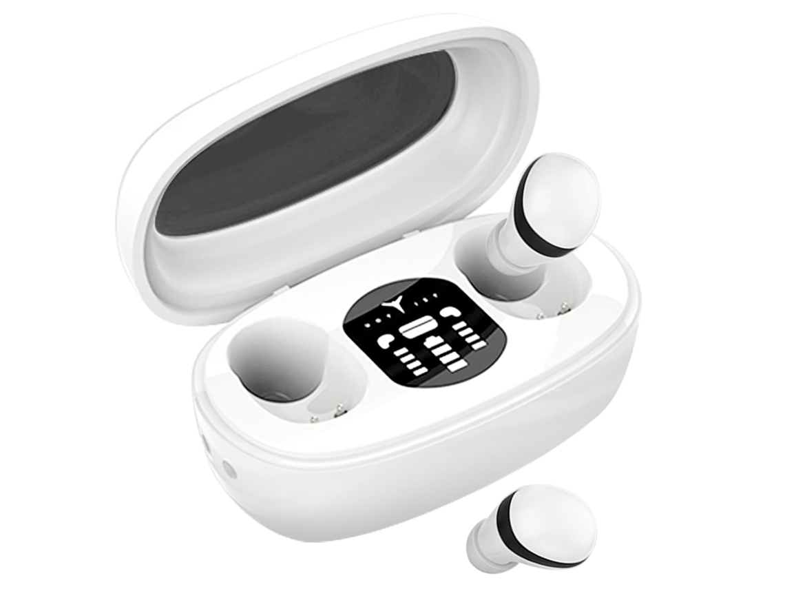 Auriculares inalámbricos Bluetooth invisibles con cancelación de ruido blanco