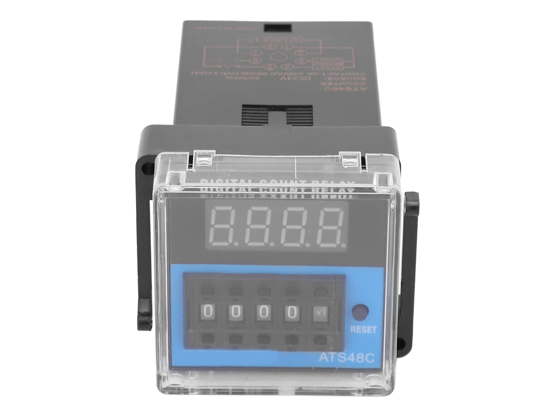 Relé Temporizador Ats48c Con Pantalla Digital Led De Alta Precisión, Retardo De Ciclo, 24 V Cc