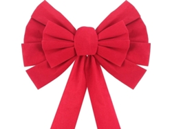 6 Grandes Lazos De Terciopelo Rojo Para Decoraciones, Arreglos Y Árboles De Navidad.
