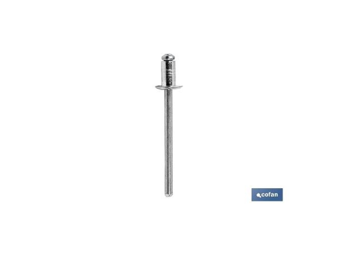 Remache aluminio normal 4.8 x 10 mm   caja 500 unid.