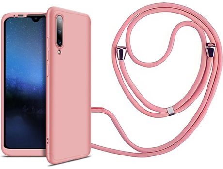 Funda Xiaomi Mi 9 Slim Armor 360º con Collar Rosa