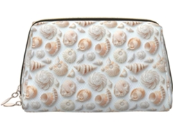 Neceser de viaje de espuma de gran capacidad para mujer con estampado de conchas marinas | Sin marca