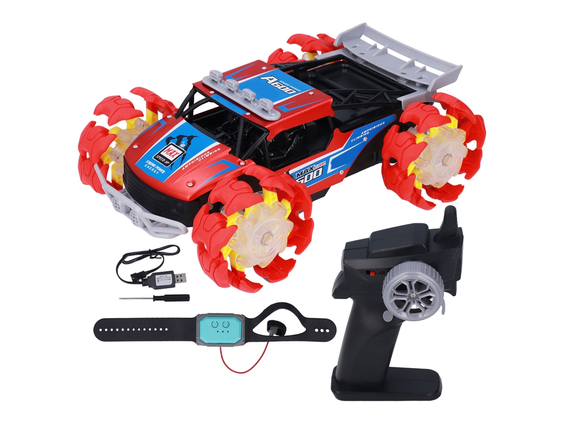 Coche teledirigido eléctrico todoterreno de alto rendimiento Bj-Remote, escala 1:12, 2,4 GHz, 4x4 Crawler, para niños a partir de 8 años, color rojo.