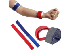 Rebe-2pcs Torniquete Elástico Hemostático Para Diálisis Sangrado Arterial Bandaje Roja Y Azul