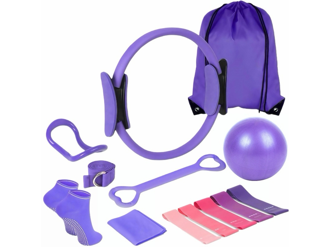 Set De Pilates De 13 Piezas Para Tonificar Y Adelgazar (Morado)  DIGITALLAB