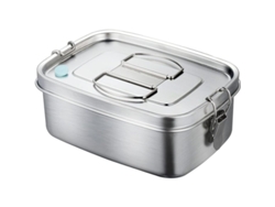 Fiambrera Bento De Acero Inoxidable Con Separador Extraíble, Cabe En El Bolso Y La Mochila.