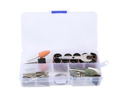 Kit De 46 Accesorios Para Amoladoras Angulares Eléctricas: Cabezales De Corte, Pulido, Lijado, Cepillo De Alambre Y Diamante.