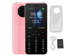 Teléfono Móvil 2g Dual Sim, 1,77 Pulgadas, Batería De 1000 Mah, Linterna Led Para Niños Y Estudiantes - Rosado