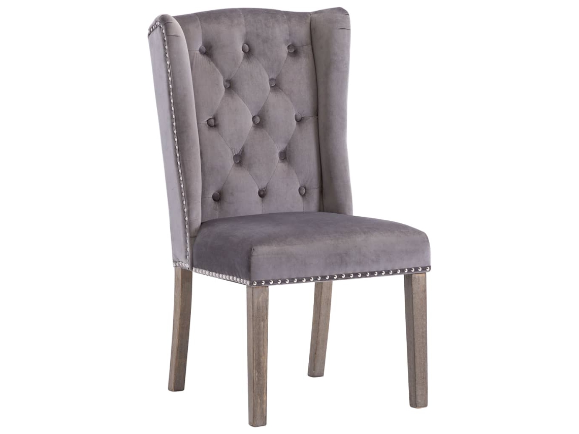 Maison Exclusive - Silla De Comedor De Terciopelo Gris