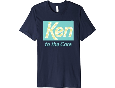 T-Shirt Unisex TEESTONE Barbie - Ken Pastel Checker Fill Premium negro (L)