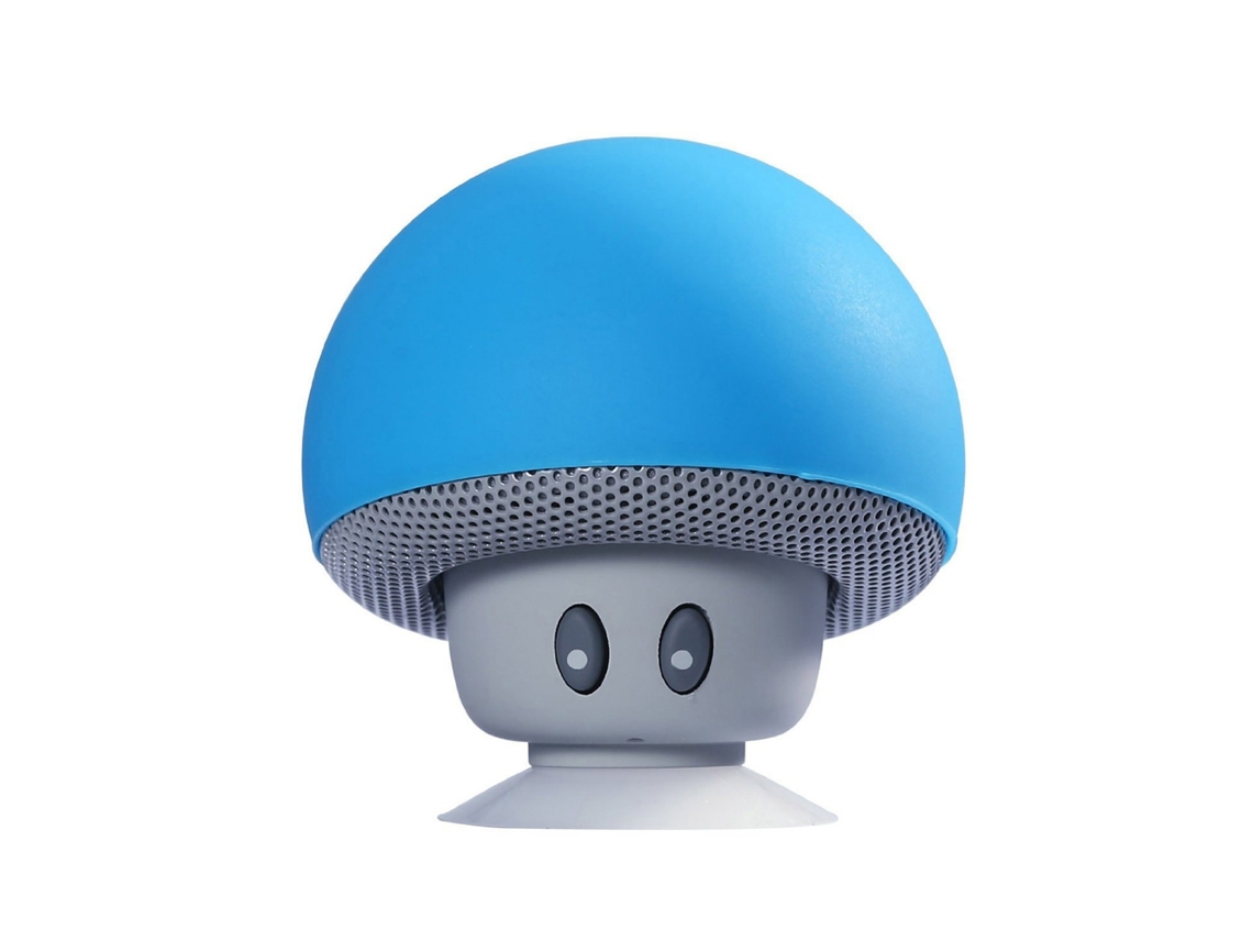 Mini Altavoz Inalámbrico Portátil Bluetooth Con Forma De Hongo, Micrófono Y Ventosa Para Smartphones Y Tabletas.