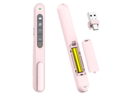 Presentador inalámbrico multifuncional Plug-and-Play de doble extremo – Rosa